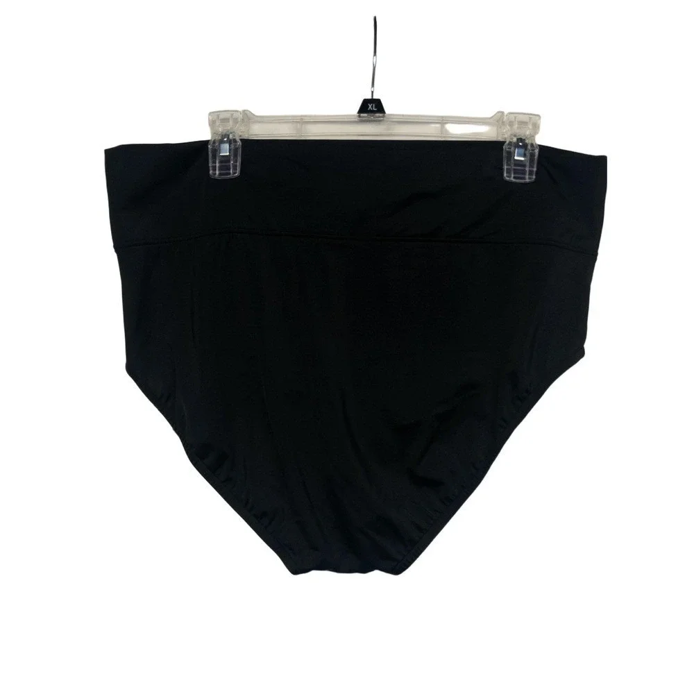 Trimshaper‎ Black Swim Bottom Yoke-Top Brief, Black 18W
